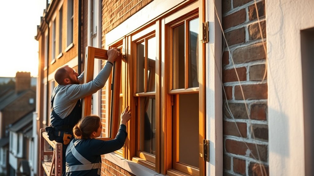 Wooden Window Installation Mitcham