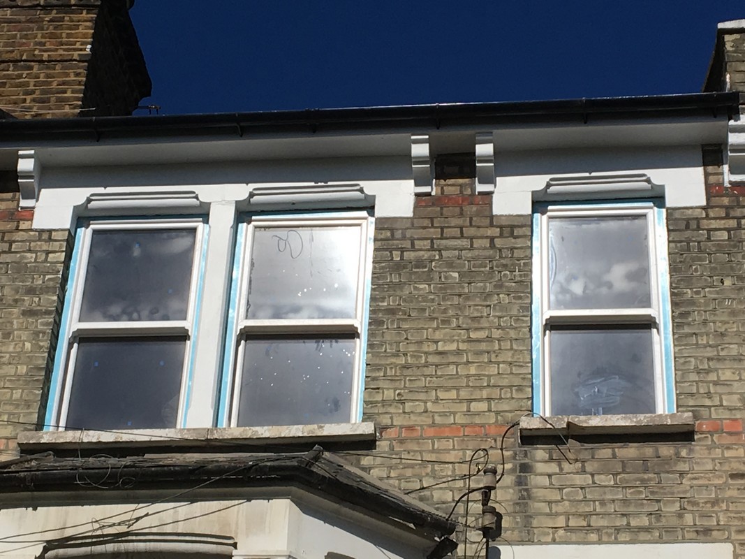 New uPVC sash windows fitted on Victorian terrace in Mitcham