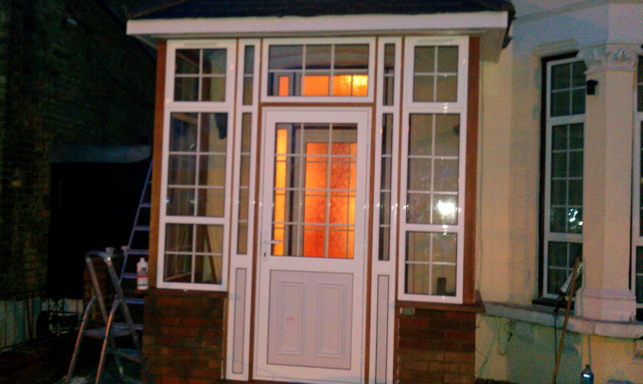 uPVC porch with Georgian bar glazing installed in Mitcham